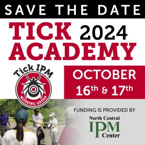 Tick Academy will be held Oct. 16 and 17, 2024